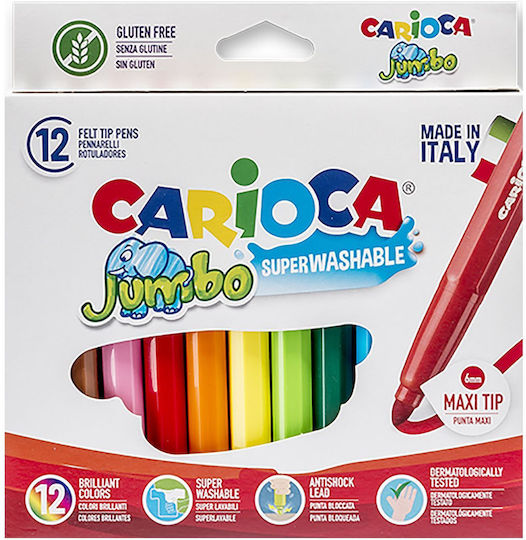 Carioca Jumbo Markere de Desen 6mm Set 12buc