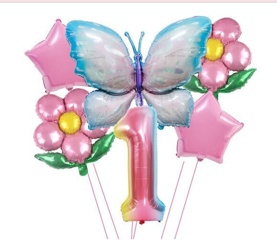Set 6 Baloane Folie Multicolore Numere