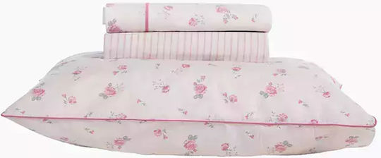 Nef-Nef Homeware Loraley Σετ Σεντόνια Υπέρδιπλα 240x270εκ. Pink (4τμχ)