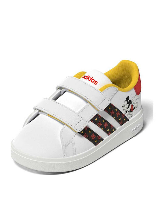 Grand Court Grand Court Mickey Kids Sneakers with Scratch White