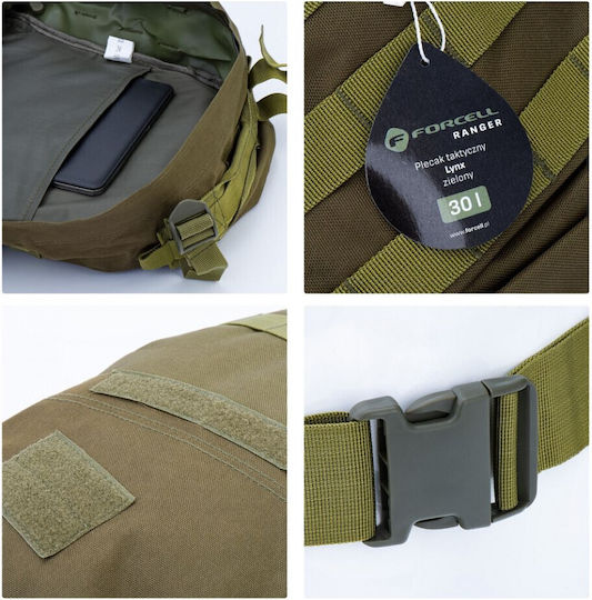 Forcell Ranger Στρατιωτικό Σακίδιο Πλάτης Olive 30lt
