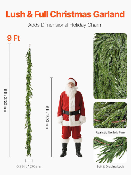 Vevor Christmas Garland Green 1pc
