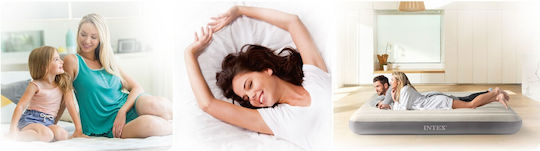 Intex Φουσκωτό Στρώμα Ύπνου King Size 203x183x25εκ.