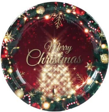 Plate with Christmas Trees 16 Pieces Plate with Christmas Trees 16 Pieces