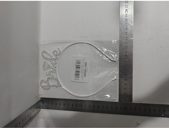Bride's Headband Flippy Bride Model Crystals One Size 12.5 X 14.5 Cm White