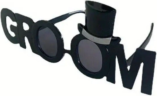 Ochelari Decorativi Flippy Tematică Nuntă Model Mire Plastic Negru