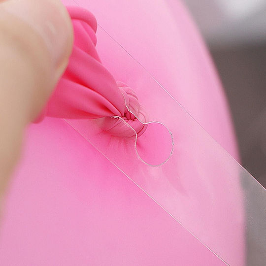 Transparent Balloon Attachment Tape Flippy PVC 5 M Double Holes Transparent
