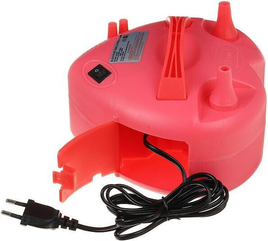 Pompă Electrică de Umflare Baloane 600 W Duze Duble de Umflare în Formă de Inimă Plastic Roșu