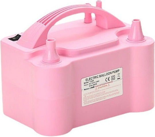 Pompă Electrică pentru Umflat Baloane 600 W Două Duze de Umflare Plastic 19,5 X 14 X 13 Cm Roz