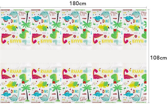 Husă De Masă Rectangulară Flippy Dino Park Colecție 180 X 108 Cm Pe Rezistentă La Pete Impermeabilă Multicoloră