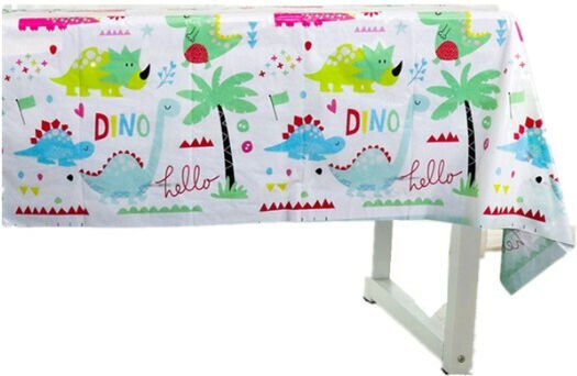 Husă De Masă Rectangulară Flippy Dino Park Colecție 180 X 108 Cm Pe Rezistentă La Pete Impermeabilă Multicoloră