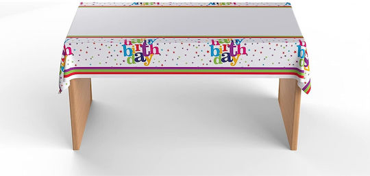 Rechteckige Party-Tischdecke Flippy Happy Birthday Collection 180 x 108 cm Pe Kunststoff Wasserdicht Mehrfarbig