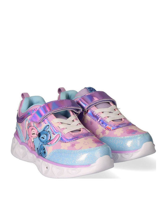 Stitch Kids Sneakers with Scratch & Lights Light Blue