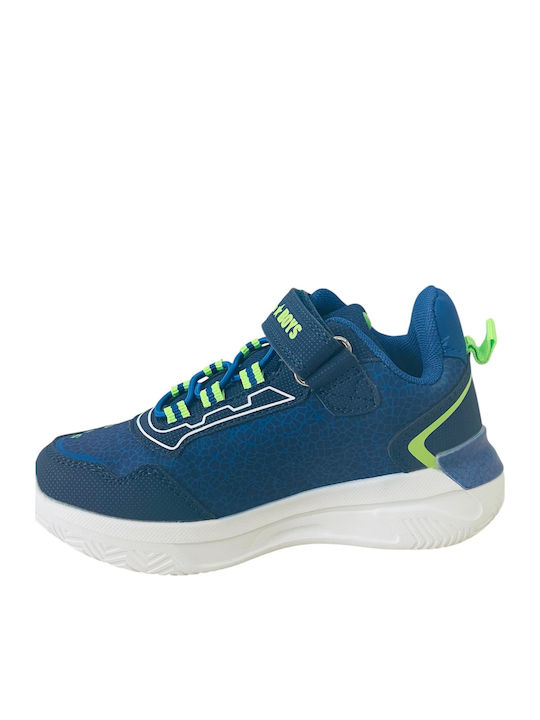 T-rex Παιδικά Sneakers με Σκρατς & Φωτάκια Μπλε