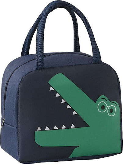 Schulische Isothermische Hand-Lunch-Tasche Blau Dinosaurier 19 x 14 x 22cm