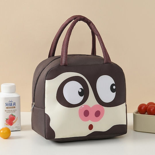 Schulische Isothermische Hand-Lunch-Tasche Braun 19 x 14 x 22cm