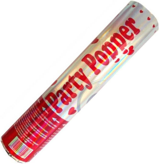 Tub Confetti Flippy Party Popper 20x5 Cm Aluminiu Confetti Inimă Multicolor