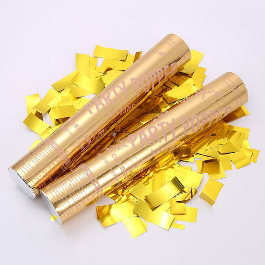 Tub Confetti Flippy Party Popper 30x5 Cm Confetti Lucioase Ignifuge Răsucire Pentru Eliberare Aurii