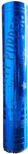 Tub Confetti Flippy Party Popper 30x5 Cm Confetti Lucioase Rezistente la Foc Eliberare prin Răsucire Albastre
