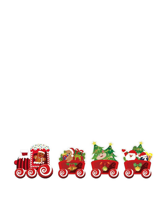 Weihnachtsdekoration Flippy Garten Zug Typ 4 Figuren + Erdspieße Kunststoff Wasserdicht Zug Modell Lebkuchenmann In Lokomotive Mehrfarbig