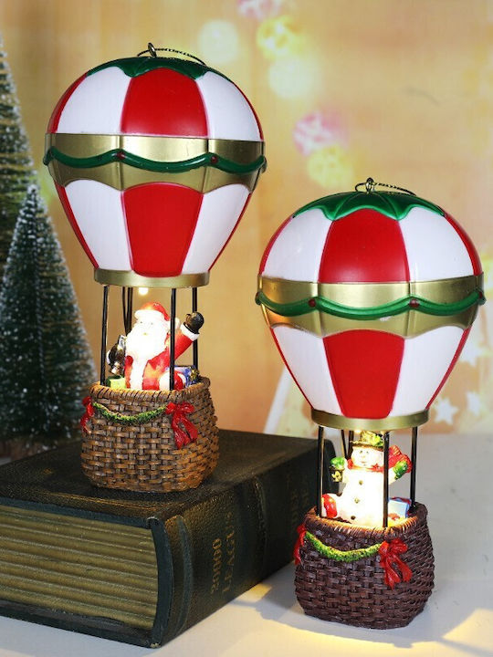 Luminat Decorativ Moș Crăciun Roșuς din Plastic 5x17x5cm.