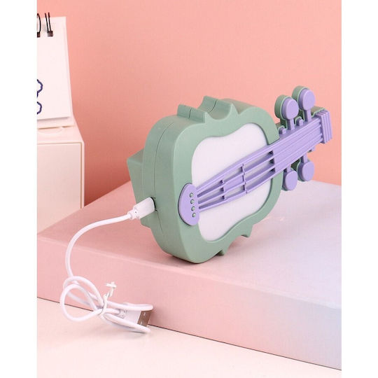 Led Kids Decorative Lamp Green 9.9x5x14.3εκ.
