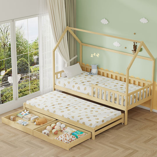 Phyllis Монтесори Двуетажно Единично с Матрак 90x200см