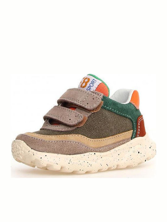 Kids Sneakers with Scratch Brown