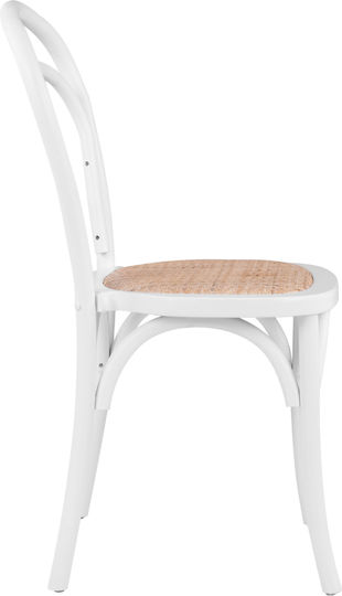 Aliyah Cafe Wooden Chair White 45x54x89cm