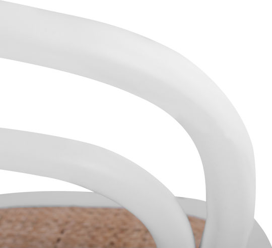 Aliyah Cafe Wooden Chair White 45x54x89cm