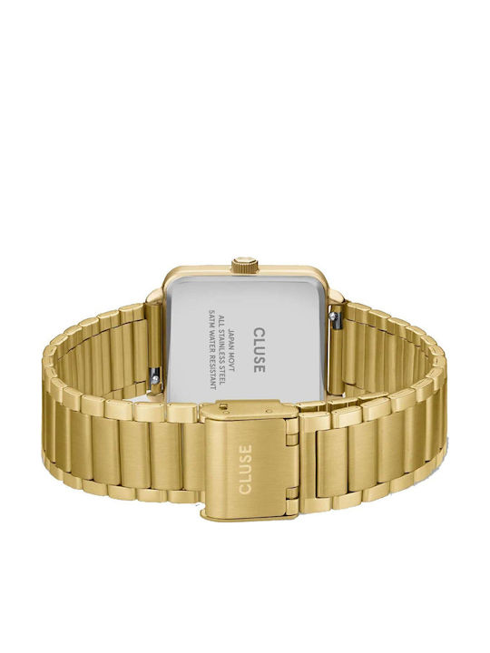 Cluse La Tetragone Women's Watch with Gold Metal Bracelet