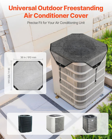 Vevor 910x910 Mm Air Conditioner Cover Mesh Defender Tear-resistant Outdoor