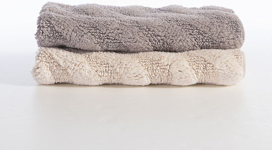 Nef-Nef Homeware Αντιολισθητικό Πατάκι Μπάνιου Βαμβακερό James Ecru 50x80εκ.