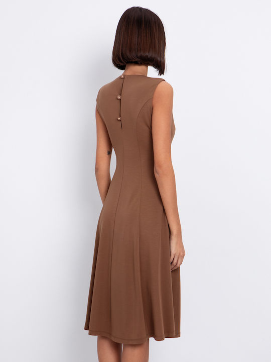 Midi Shirt Dress Dress Camel