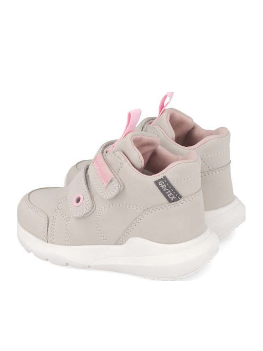 Anatomisch Suede Kinderstiefeletten mit Klettverschluss Beige