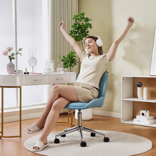HomCom Office Chair with Adjustable Arms Blue