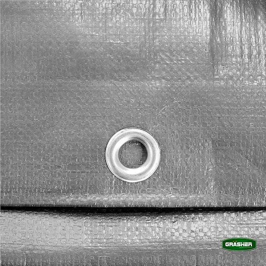 Grasher Waterproof Tarpaulin 190gr/m² 8x5m. Heavy Duty Gray