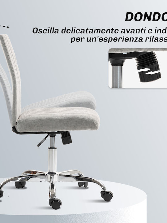 HomCom Office Chair With Adjustable Arms Grey