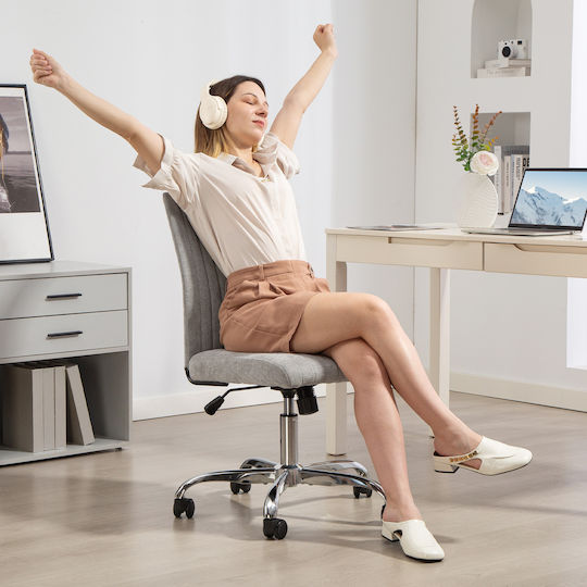HomCom Office Chair With Adjustable Arms Grey