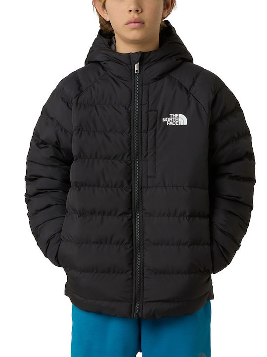 Kids' Sports Jacket Double Sided with Hood Black Reversible Perrito