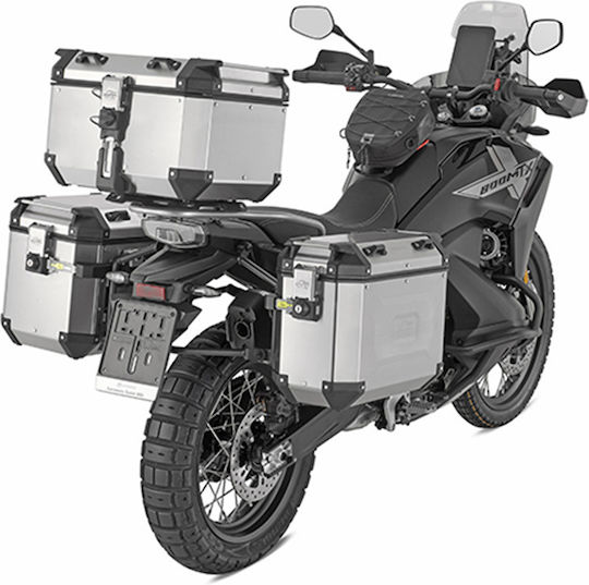 Kappa Moto Monokey Μπαγκαζιέρα Μοτοσυκλέτας Αλουμινίου 48lt Μαύρη
