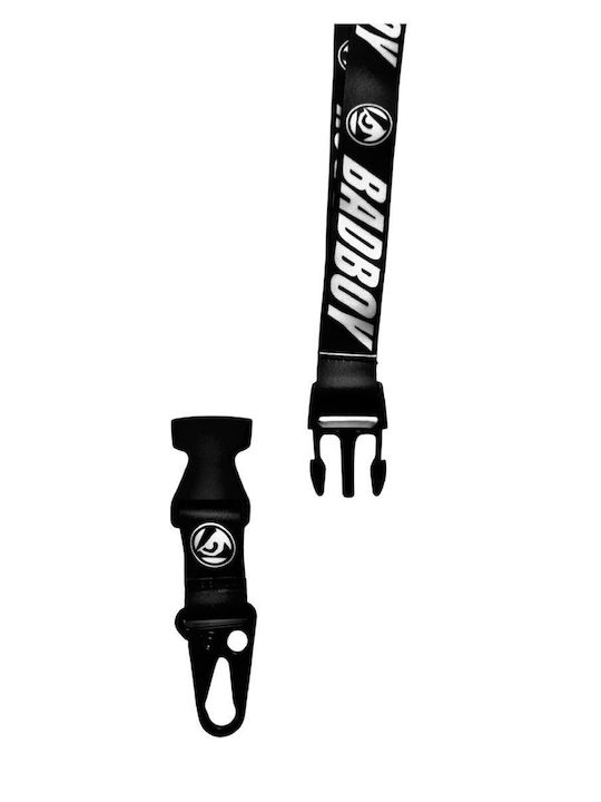 Bad-boy Lanyard Safebreak Neck Cord Keychain Bb-000084-bk Black-White