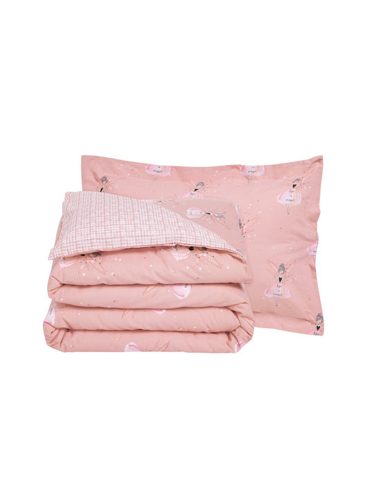 Das Home Life Is Magic Kids Duvet Cover Single Set with Cotton Pillowcase Pink 160x240cm