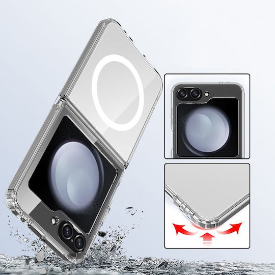 Tech-Protect Flexair Hybrid Book Silicone / Plastic Transparent (Galaxy Z Flip6 / Z Flip7 FE)