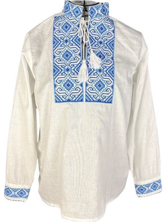 Bluză pentru copii Cu mânecă lungă Crystal White, Blue