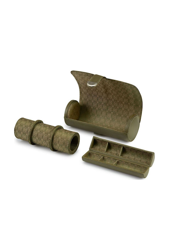 Wolf Earth Triple Watch Roll Olive