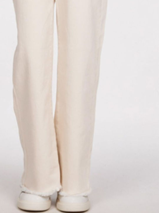 Kids' Denim Pants Beige