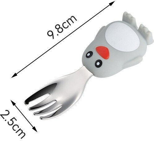 Feeding Set made of Silicone Gray 3pcs