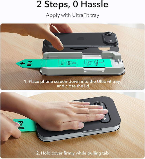 ESR Ultrafit Full Face Tempered Glass 2τμχ (iPhone Air)