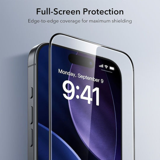 Esr Ultrafit Vollflächig gehärtetes Glas 2 Stücke Für iPhone 17 Pro Schwarz